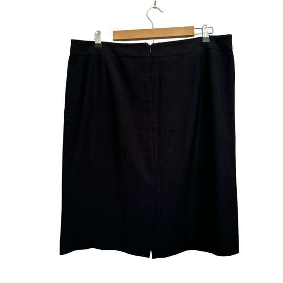 Black Talbots Womens Skirt Straight Size 16 Cotton Polyester Blend - Picture 9 of 11